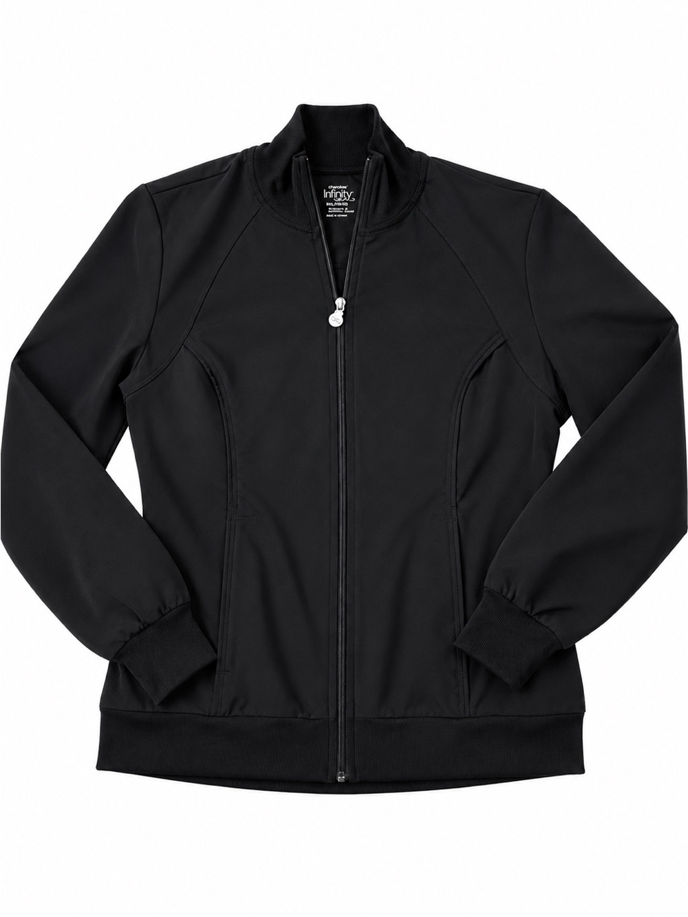 Cherokee Infinity Women’s XL Black Zip Front Scrub Jacket Medical Workwear